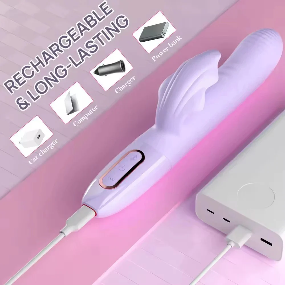 Upgraded Version of the Vibrating Rotating Ball Female G-spot Stimulation Massage Rod Charging Silicone Sex Toys