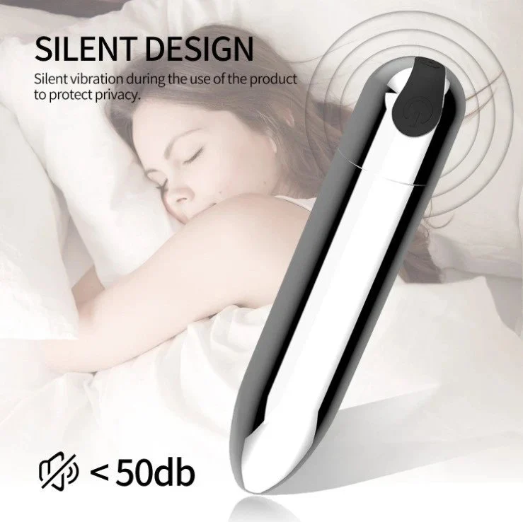 USB Rechargeable 10-Speed Vibrating Bullet Vibrator for Women with Clitoral & G-Spot Stimulation
