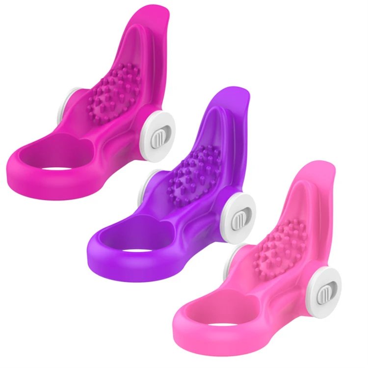 Waterproof Sex Toys for Men Penis Ring Rabbit Ear Tongue Vibrating Cock Ring