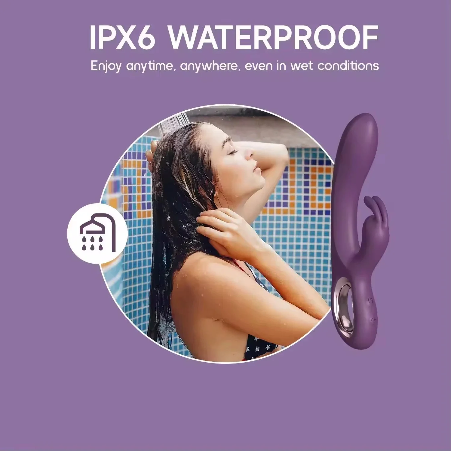 Rabbit Vibrator Rechargeable Silicone Dildo for Woman G Spot Clitors Massage Double Vibration Sex Toy for Women