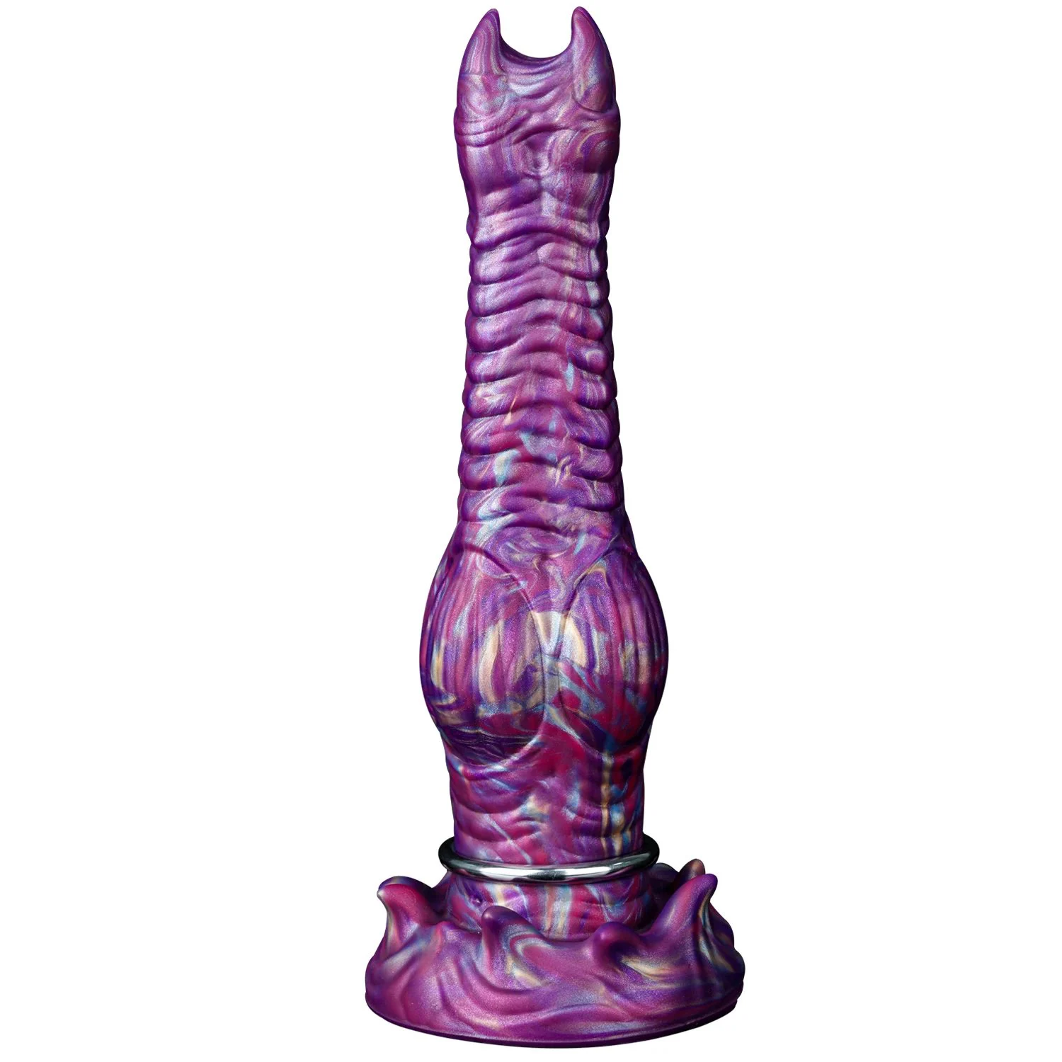 Fantasy Monster Alien Ovipositor Dildo with 4 Balls & 3 Eggs Soft Silicone Waterproof Adult Sex Toy for Women Men