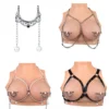 Nipple Clamp Adjustable Pressure Pearl Body Chains Necklace Stainless Steel Nipple Clips Non Piercing Body Jewelry for Women Men