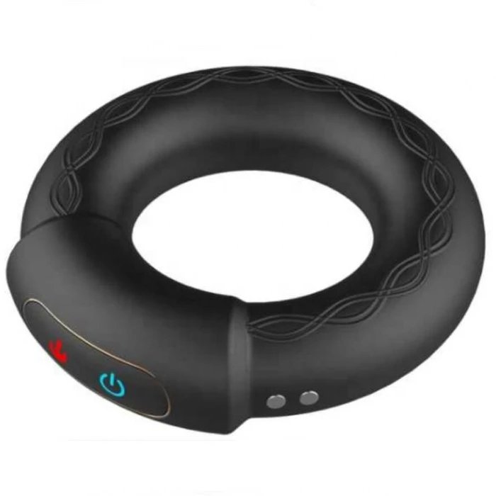 APP Controlled Men's Adult Penis Ring 10 Frequency Heating and Vibrating Cock Ring With Delay Time Feature
