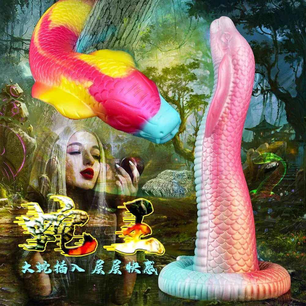 Huge Long Dildo Lifelike Cobra Shape Giant Fantasy Snake Penis Scales Big Dong Texture Soft Silicone Sex Toys for Women Men