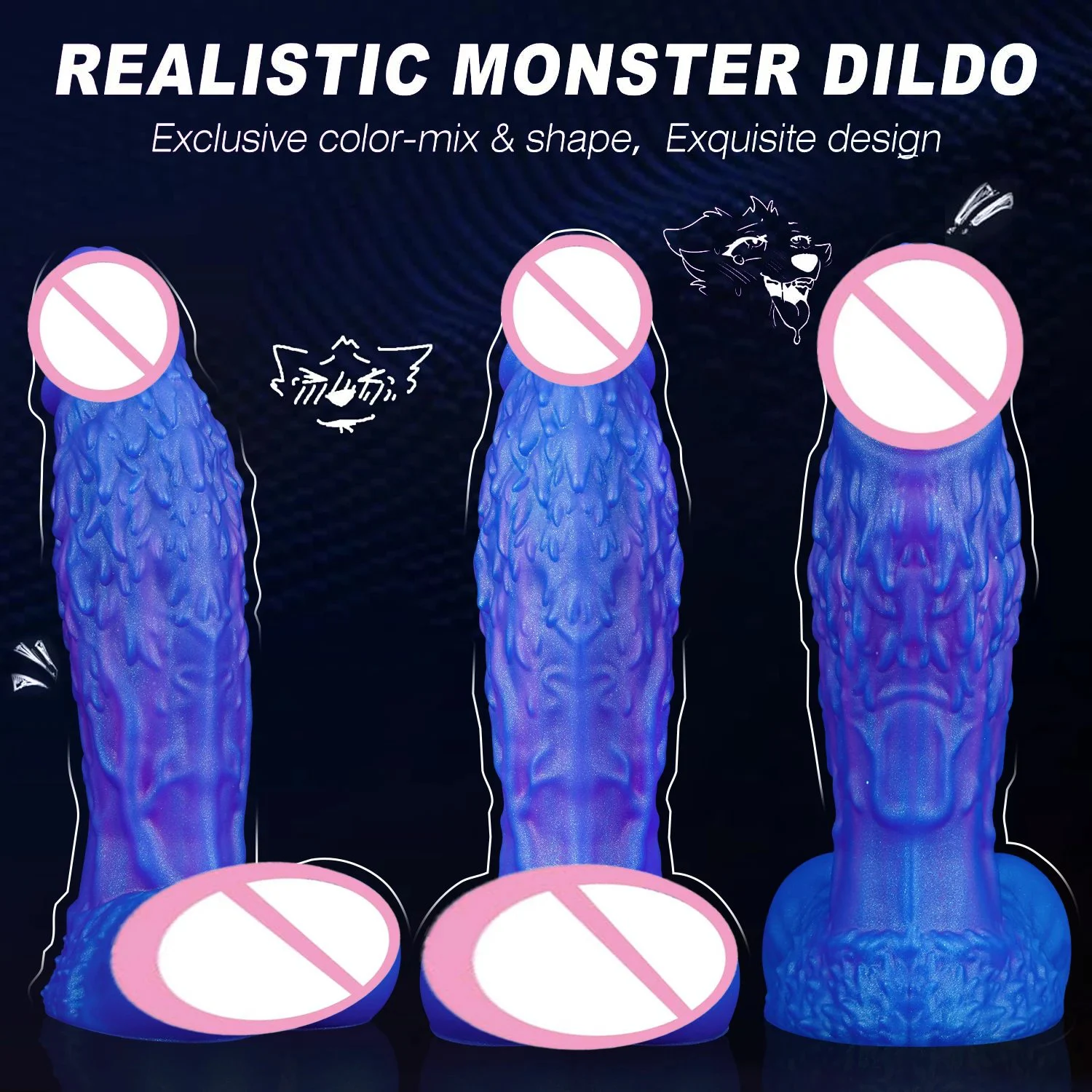 Fantasy Monster Dragon Dildo Huge Silicone Waterproof Eco-Friendly Adult Sex Toy Suction Cup
