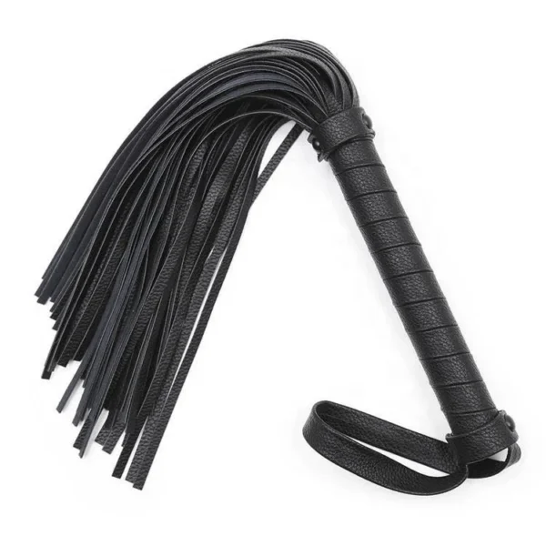 Sexual Flirt Tools Sex Whips Bondage Toy for Adults Sex Black Leather Flogger Fetish Whip