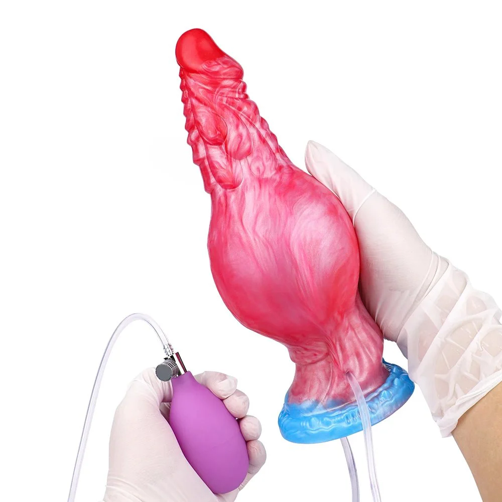 Dragon Inflatable Squirting Penis Silicone Ejaculation Dildo for Women Anal Plug Dilator Female Masturbation Adult Sex Toys