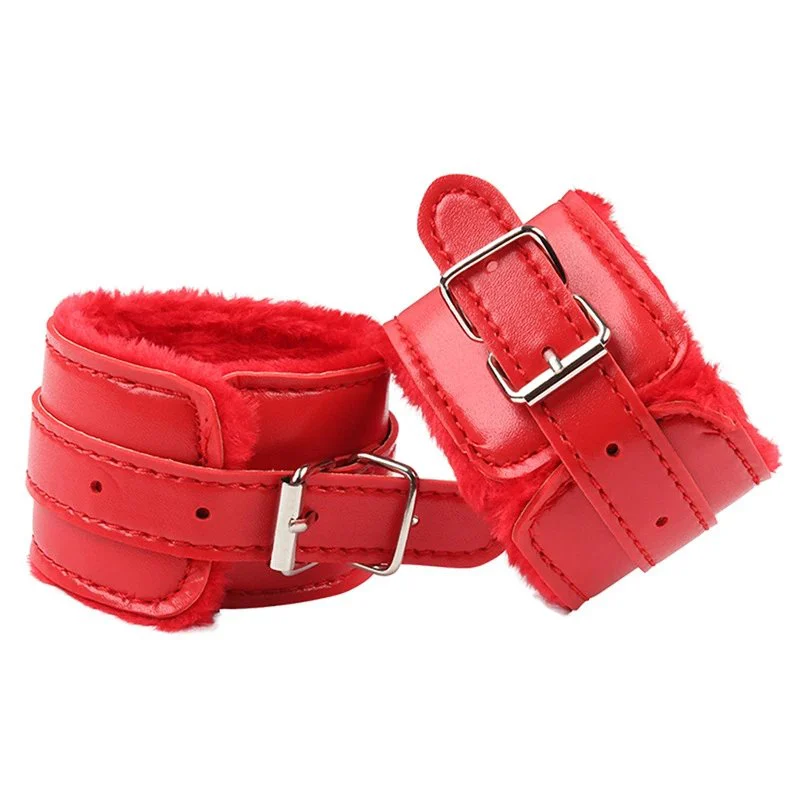 Rainbow Leather Cross Buckle Handcuffs Ankle Cuffs Bondage Cross Cuffs Restraints Straps Erotic