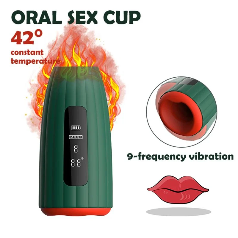 LCD Real Male Sucking Masturbation Cup Vibrator Vibration Automatic Penis Masturbators Adult Sex Toys for Men