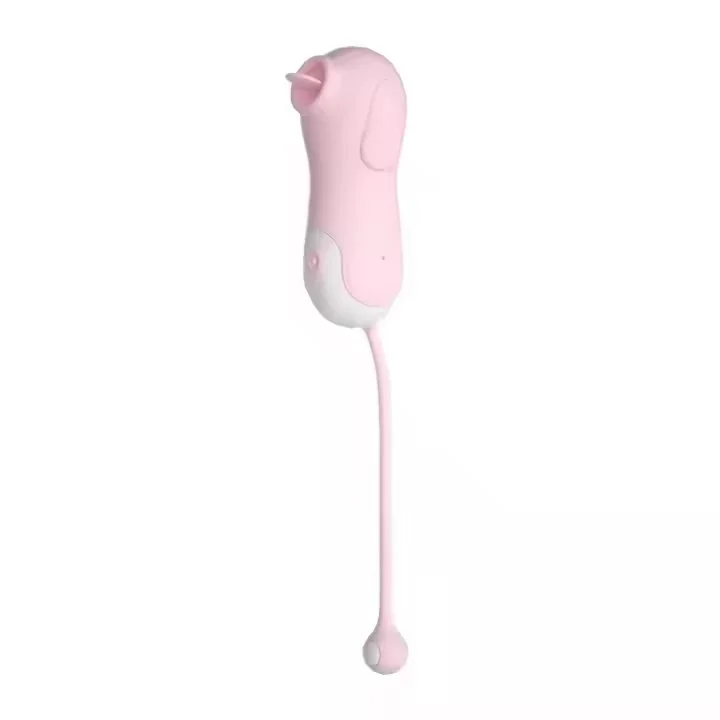 Silicone Rose Vibrator With 10 Modes Sex Toy for Clitoris and Breasts Tongue-Licking Cups Included