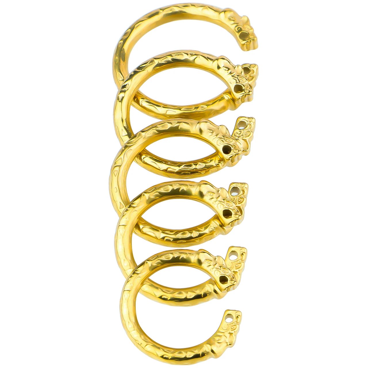 304 Stainless Steel SM Skin-friendly tiger Head Sperm Lock Ring 2 Colors Cock Rings Reusable Penis Rings for Men
