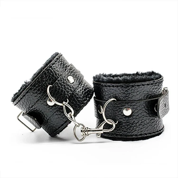 Sexy Whip Handcuffs Rope Nipple Calmps Gag Ball PU Leather Soft Sex Game Restraint 10 PCS Bondage Kit