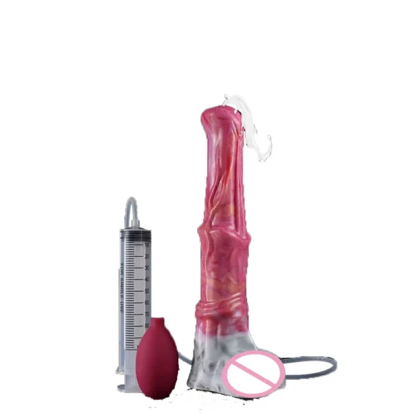 Large Animal Horse Dildo With Sucker Squirting Function Liquid Silicone Ejaculatin