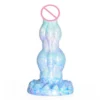 Large Knot Dog Horse Dildo With Sucker Big Dong Colorful Anal Plug Fantasy Animal Penis Silicone Sex Toys for Women