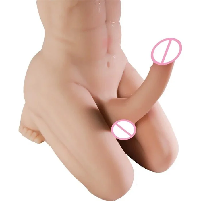 Half Body Male Dildo Torso Sex Toy Soft Female Masturbator Doll for Women's Masturbation Featuring Huge Penis Cock Dick Ass Butt