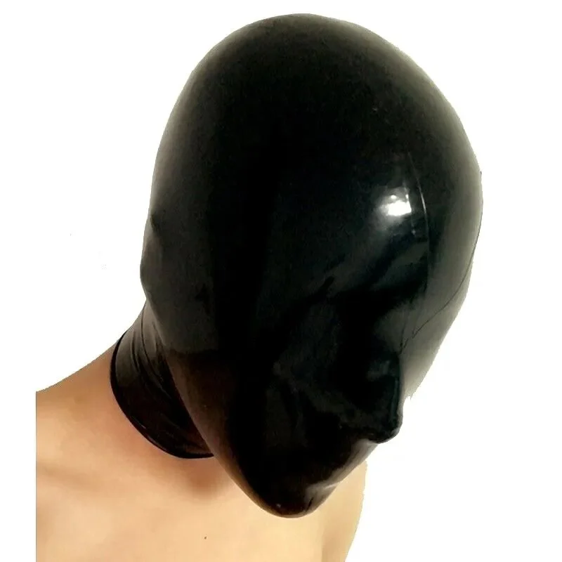 Sexy Latex Headgear Hood with Zipper Role Play Cosplay One Adult