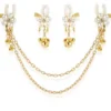 Pearl Flower Milk Clip Sex Props Milk Clip Chain Bell Mimi Clip Adult Products Female Props