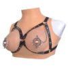 Metal Ring Nipple Clamp Black Belt Wearable Bead Chain Nipple Clamp Bondage Sexy Underwear Painful Game Adult Sex Toy