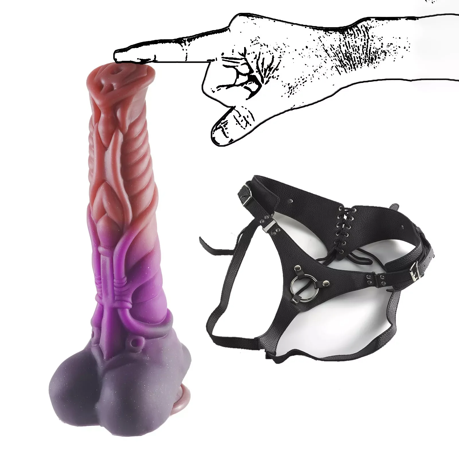 Large Silicone Anal Dildo with Suction Luminous & Squirting Features Soft Adult Sex Toys for Men Women Alien & Monster Themed