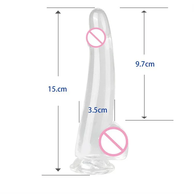 TPE Transparent Realistic Dildos With Strong Suction Cup Soft Jelly Dildo Sex Toys for Women