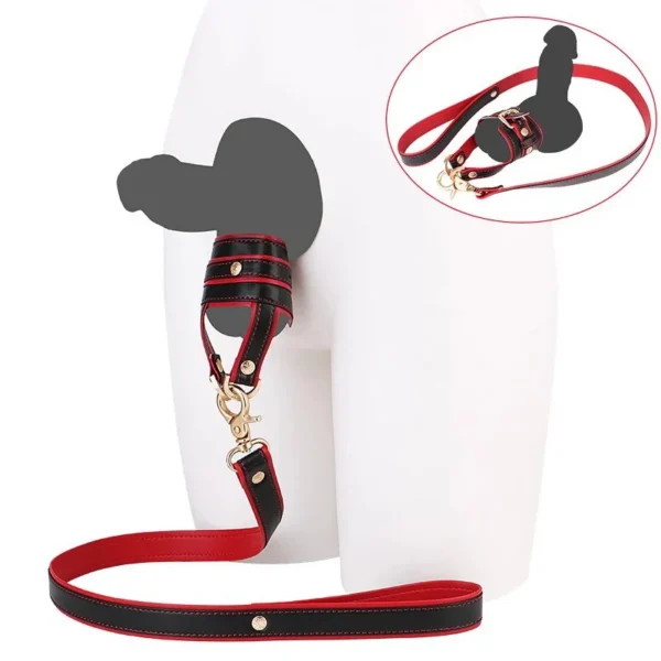 Scrotal Restraint Adult-sized Leather Bondage Restraints for Penis Bondage Devices Submissive Play for Adults