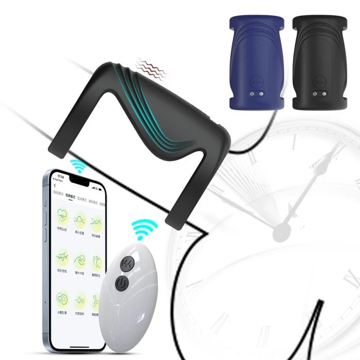 Silicone Remote Control Penis Sleeve 10 Frequency Vibrating Cock Sleeve Adult Men's Delay Ejaculation Sex Toys