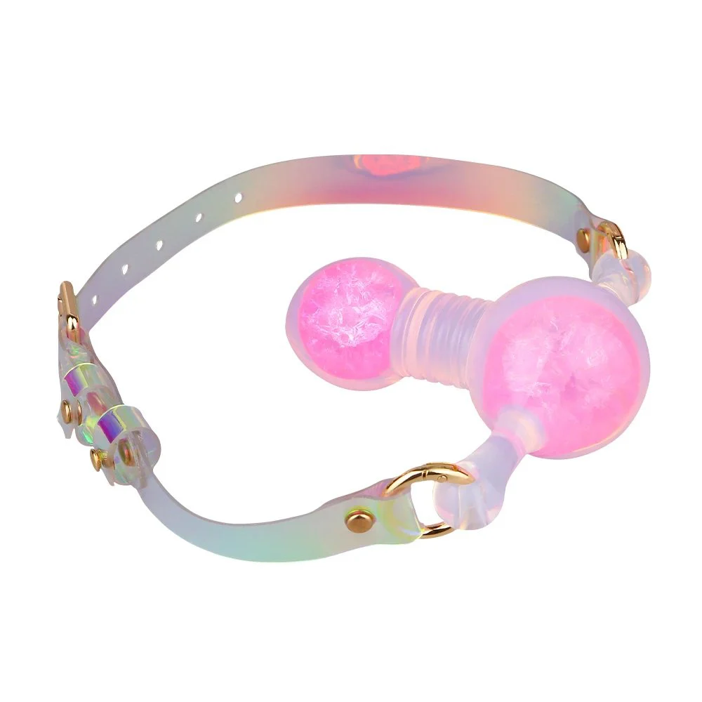 Realistic Silicone Dildo Gag for Sex Games, Open Mouth Sex Penis Gag Muzzles, Silicone Sex Toys Bondage Ball Gags for Games