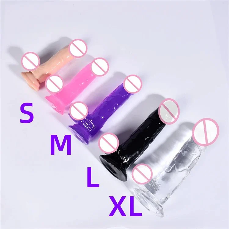 Sexual Products Cheap Price Colorful Realistic Soft Jelly Dildo Crystal Dildo for Women With Strong Suction Cup Sex Toys