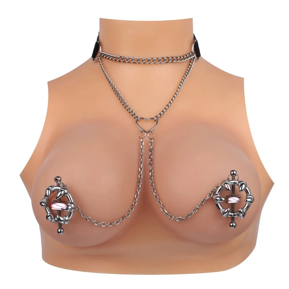 Sex Stimulator Breast Clip Cosplay Sex Play Props Flirting Toy Nipple Clamp With Metal Chain Stainless Steel Nipple Clips