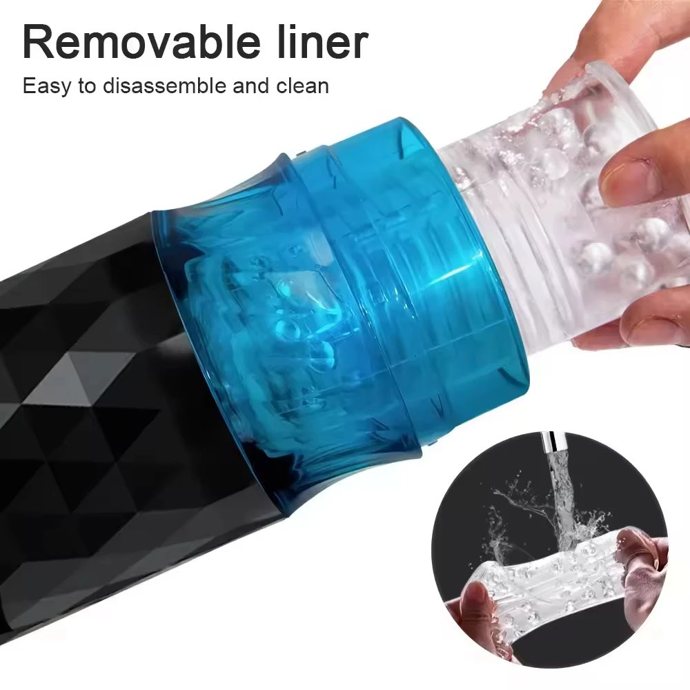 USB 10 Vibration Power Sucking Automatic Rotation Thrusting Masturbators Cup Adult Sex Toys for Man