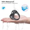 Waterproof 10 Frequency Soft Silicone Triple Cock Ring Vibrating Penis Ring for Men Sex Toys