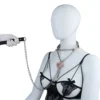 Metal Male Female Lockable Neck Collar Restraint Bondage Choker Chain Leader Couple Adult Game Sex Toys for Couples