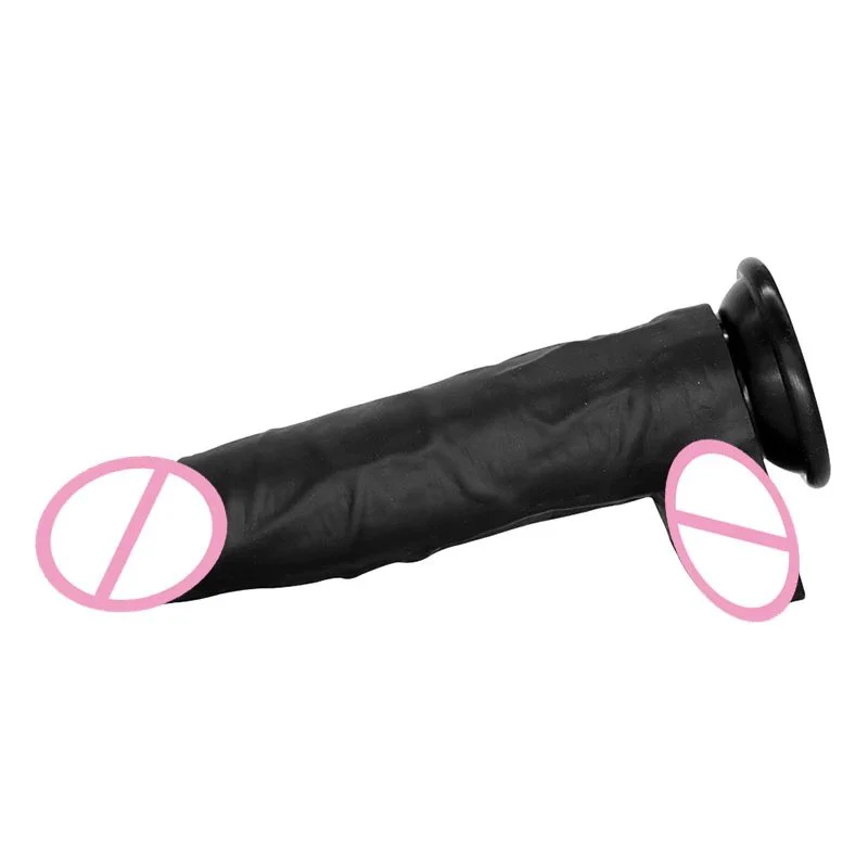 Liquid Silicone Artificial Penis Female Masturbation Toys Huge Realistic Black Dildo Thin Giant Soft Dildo for Women