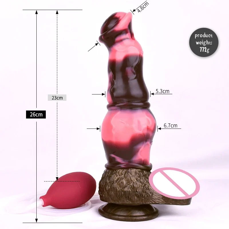 Four style Knot Ejaculation Dildo With Suction Cup Spray Liquid squirting Horse dildo for wome silicone wolf knot