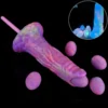 Fiery Dragon-OR Ovipositor Cocks With Eggs Fantasy Creature Dildo Liquid Silicone Soft Anal Eggs