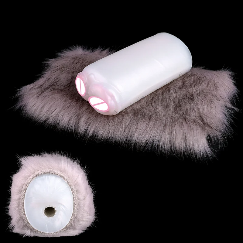 Men's Aircraft Cup Male Rabbit Masturbator Real Touch Sexy Female Masturbation Toys Pocket Silicon Vagina for Men