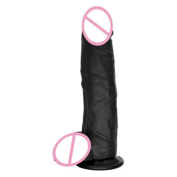 Liquid Silicone Artificial Penis Female Masturbation Toys Huge Realistic Black Dildo Thin Giant Soft Dildo for Women