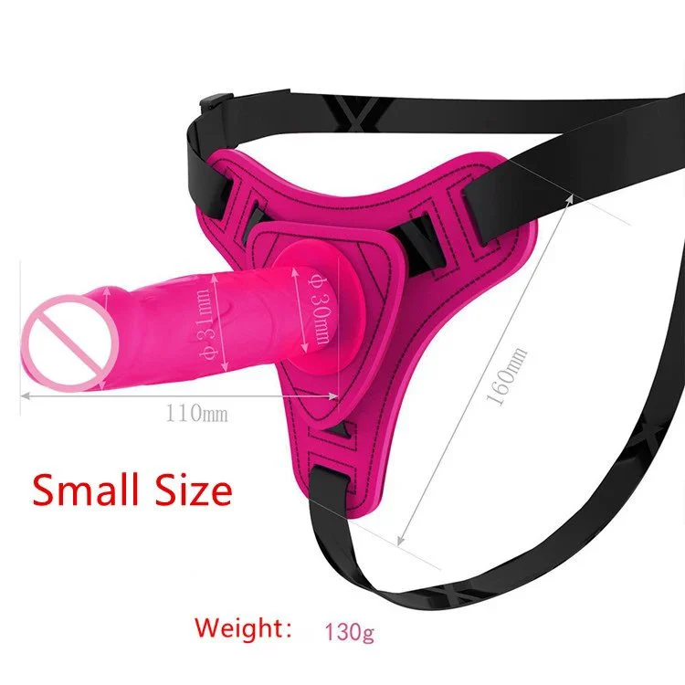 Silicone Leather Sex Bondage Penis Strap on Dildo With Belt Sex Toys for Lesbian Gay