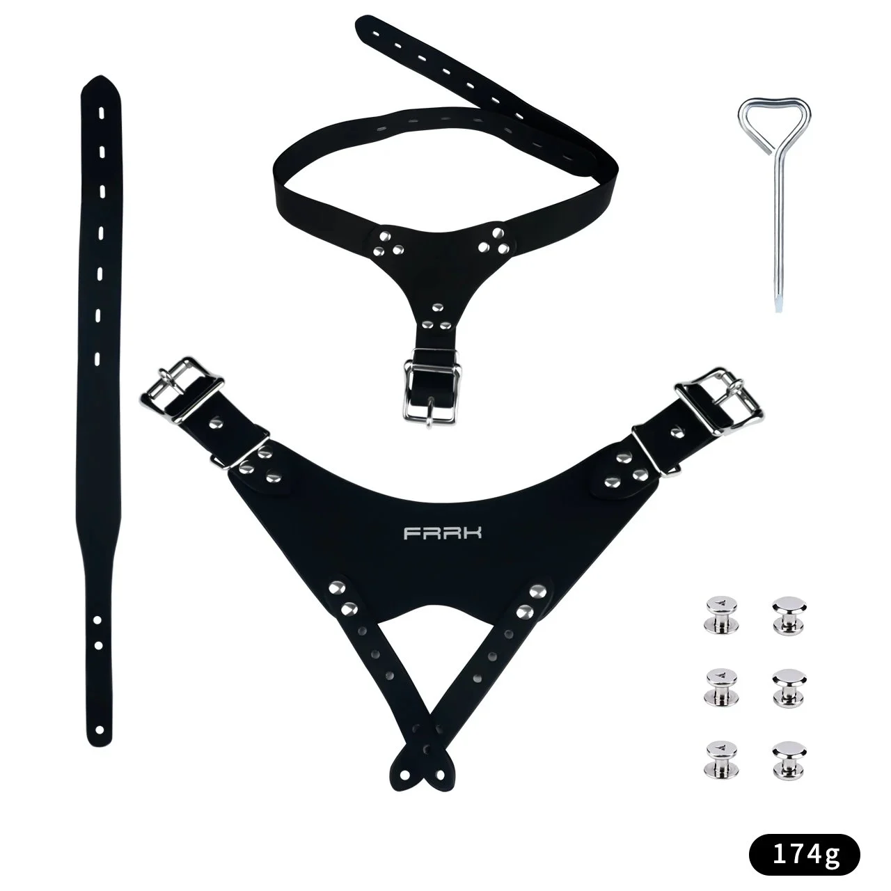 Multi-functional Restraint Harness with Shoulder Straps for Wearing Dildos PU Synthetic Leather Bondage Product