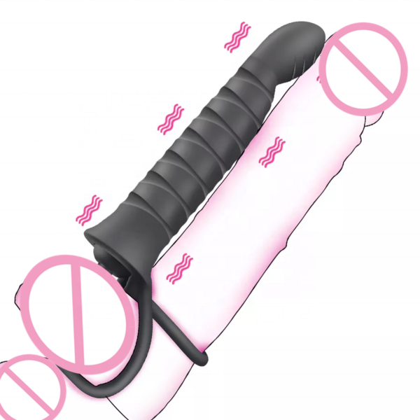 10 Frequency Sex Toys for Couples Cock Ring Double Vibrator Male Masturbation Vibrating Cock Ring