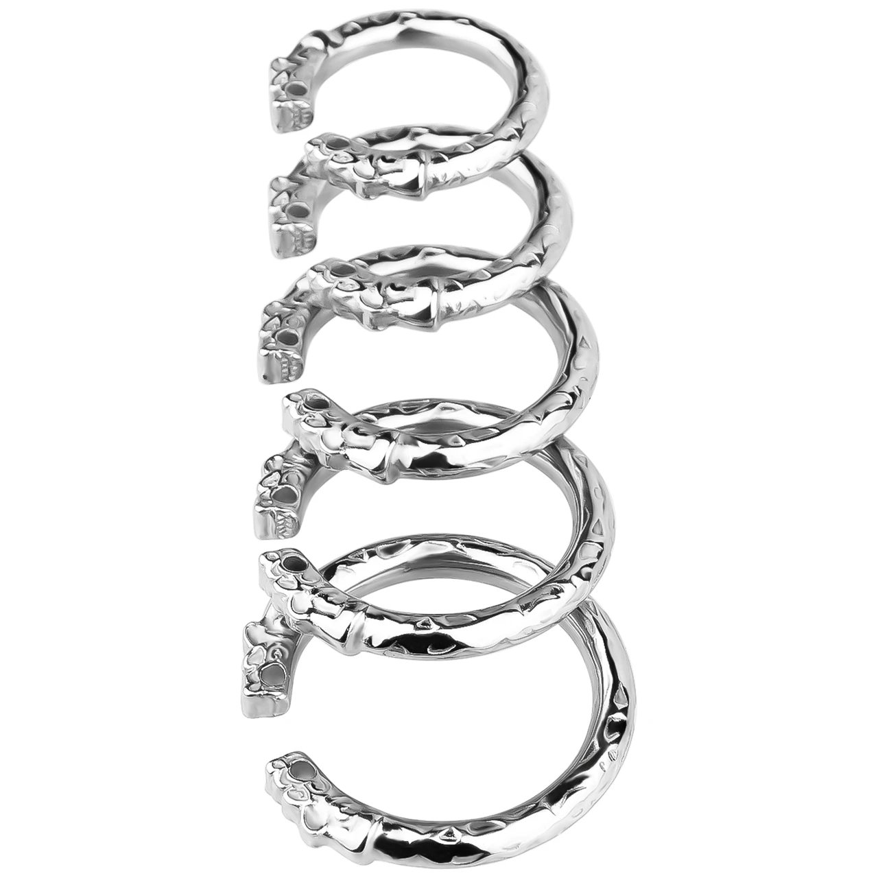 304 Stainless Steel SM Skin-friendly tiger Head Sperm Lock Ring 2 Colors Cock Rings Reusable Penis Rings for Men