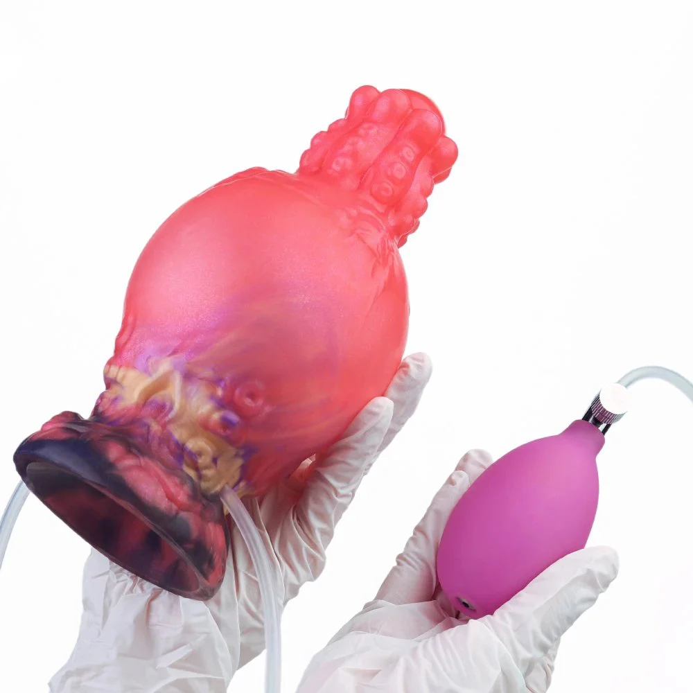 Liquid Silicone Rubber Inflatable Squirting Dildo Suitable for Women Suction Cup Dildo Can Also Be Used As an Anal Plug Sex Toy