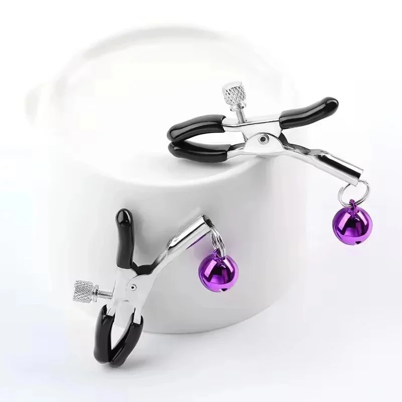 Princess Bell Nipple Clamps with Adjustable Tightness Slight Squeak Waterproof Novelty Adult Sex Toys for Couples