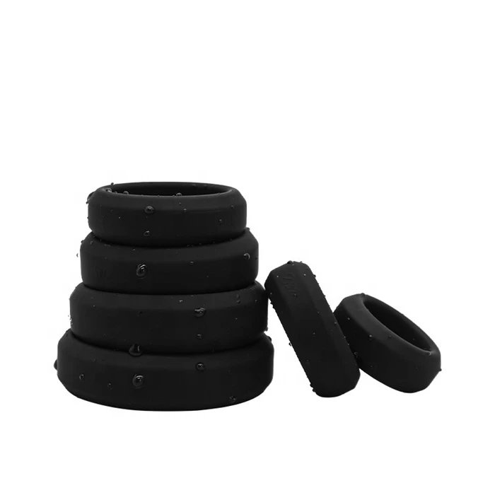 Silicone Male Cock Ring Penis Ring TPE Material Soft Feature 6 Different Sizes Sex Products for Delay Ejaculation