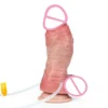 Huge Realistic Squirting Dildo Artificial Silicone Woman Dildo Inflatable Ejaculation Dildo Adult Toys