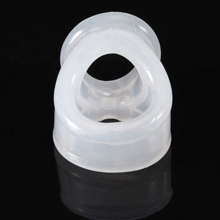 Silicone & TPE Male Triple Cock Ring Stretchable Vibrating Sex Toys for Men Helps Delay Ejaculation