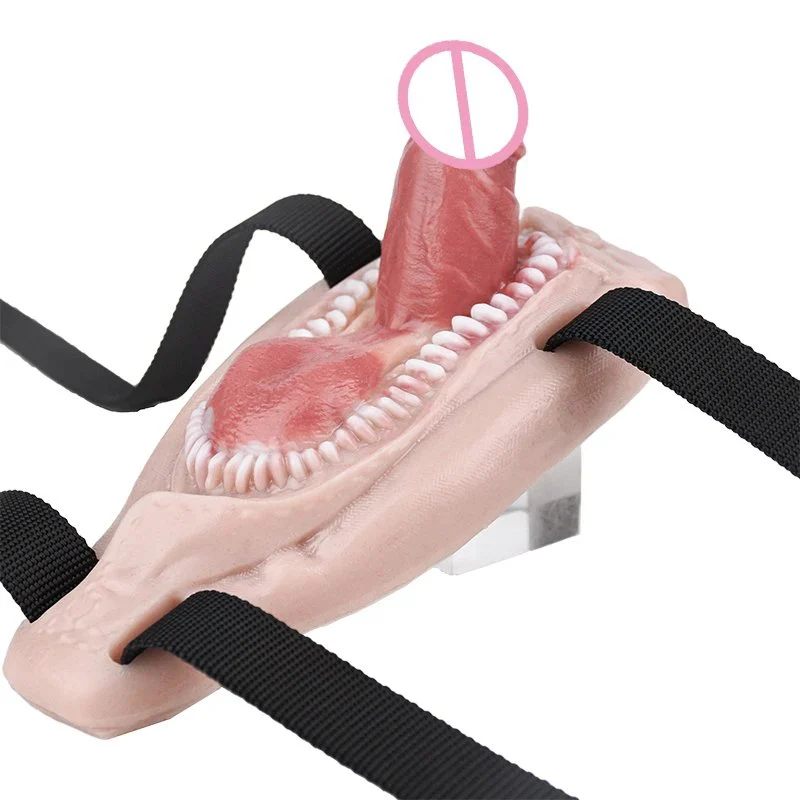 Strap on Sex Grinder Insertable Silicone Realistic Dildo Teeth Clit Stimulate Prostate Massage Anal Plug Hump Adult Sex Toy