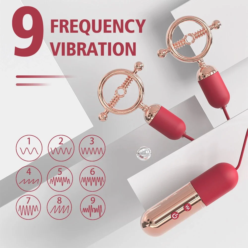 Vibrating Nipple Clamp for Punishment Play Coup Toy