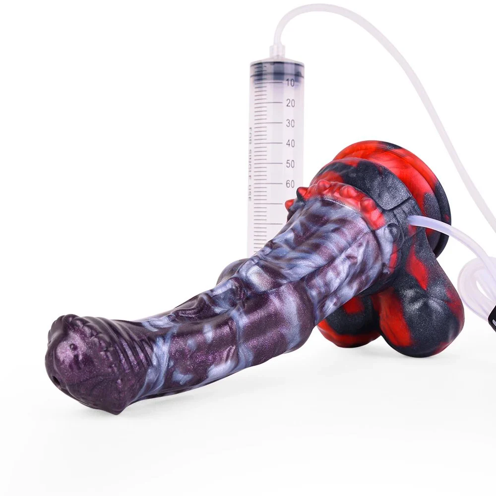 Huge Ejaculating Squirting Cock Horse Cock with Strong Suction Cup Big Fantasy Animal Squirting Masturbator Sex Toy for Woman