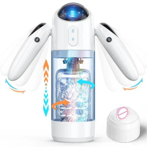 Multi-speed Automatic Realistic Vaginal Telescopic Thrusting Rotation Male Masturbation Cup Sex Toys for Men